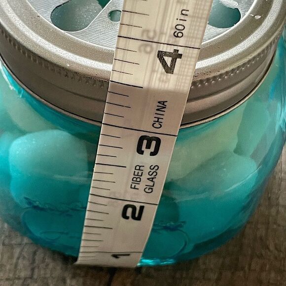 Unique, Vintage, Blue, Jarden Mason Jar ( “Marshmallow” Soap Included)  Decor. - Picture 7 of 7